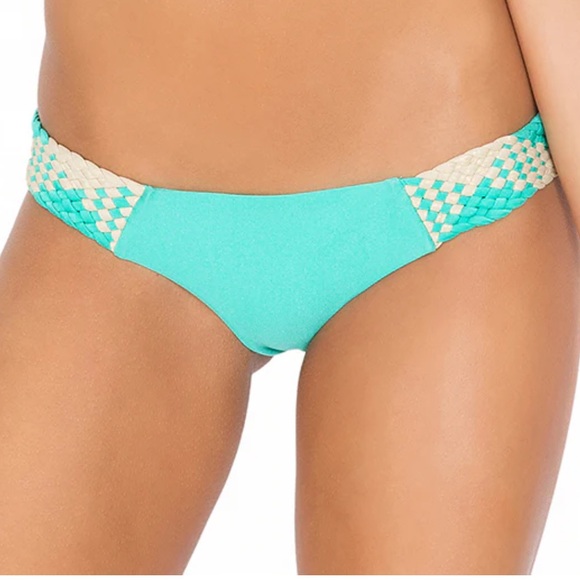 Luli Fama Other - New $90 Luli Fama Sexy Siren Champagne Sparkle Tiny Bottom Swim Bottom Size XS